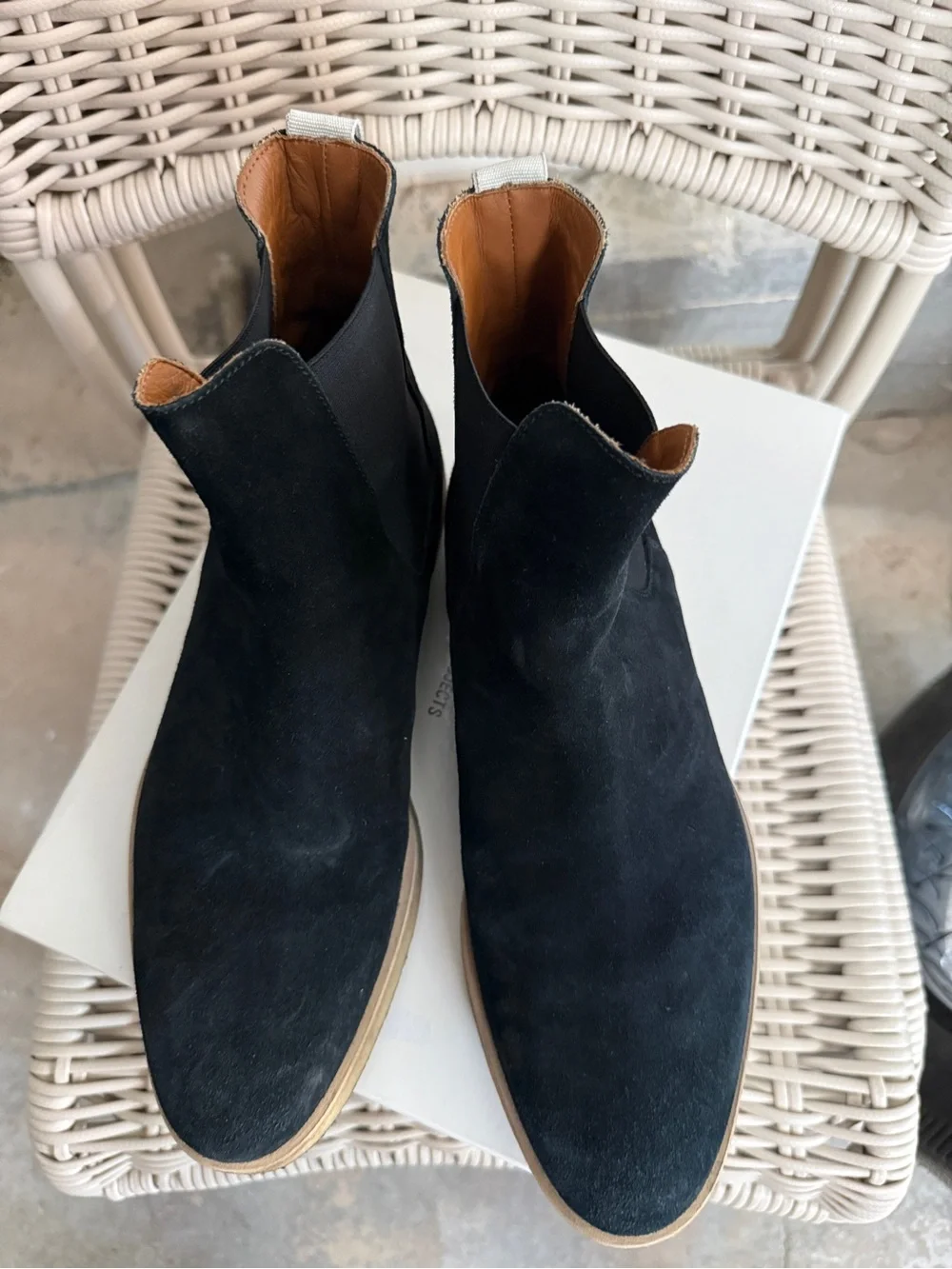Men's Black Suede Chelsea Boots